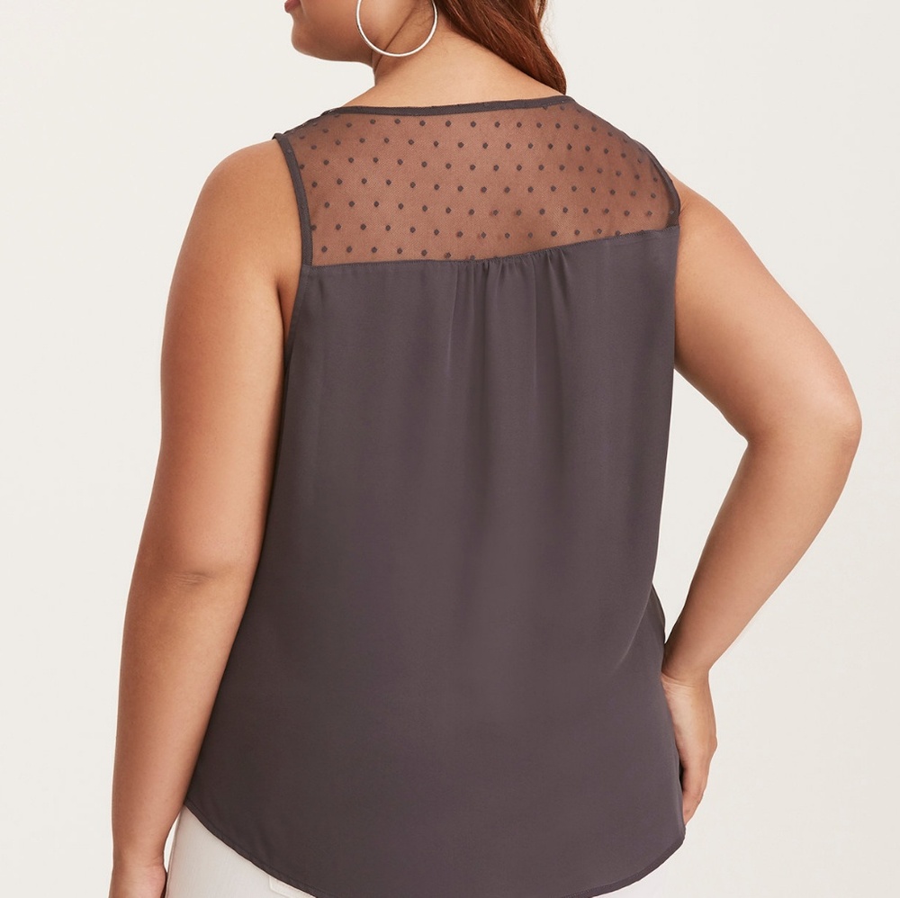 Mesh Inset Studded Tank Top - Picture 3 of 7